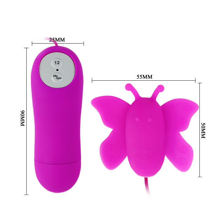 BAILE - ESTIMULADOR DE CLITÓRIS BUTTERFLY LOVE EGGS 12 VELOCIDADES CONTROLE REMOTO LILÁS