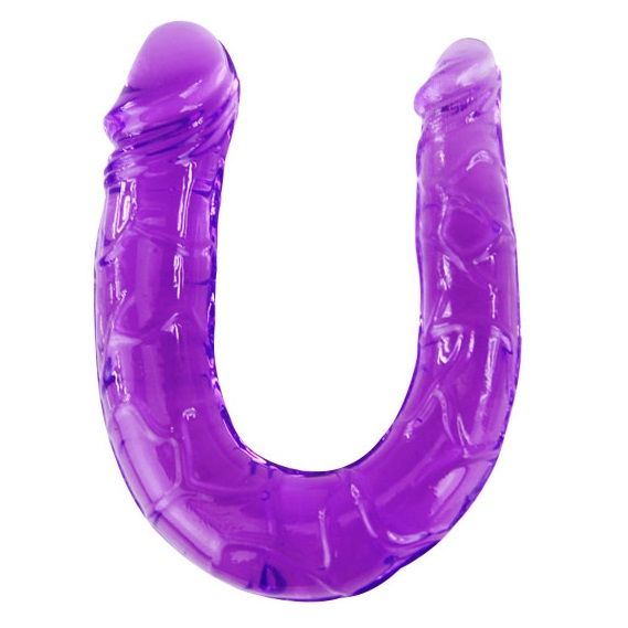 BAILE - DILDO DOBLE EN GELATINA FLEXIBLE COLOR LILA