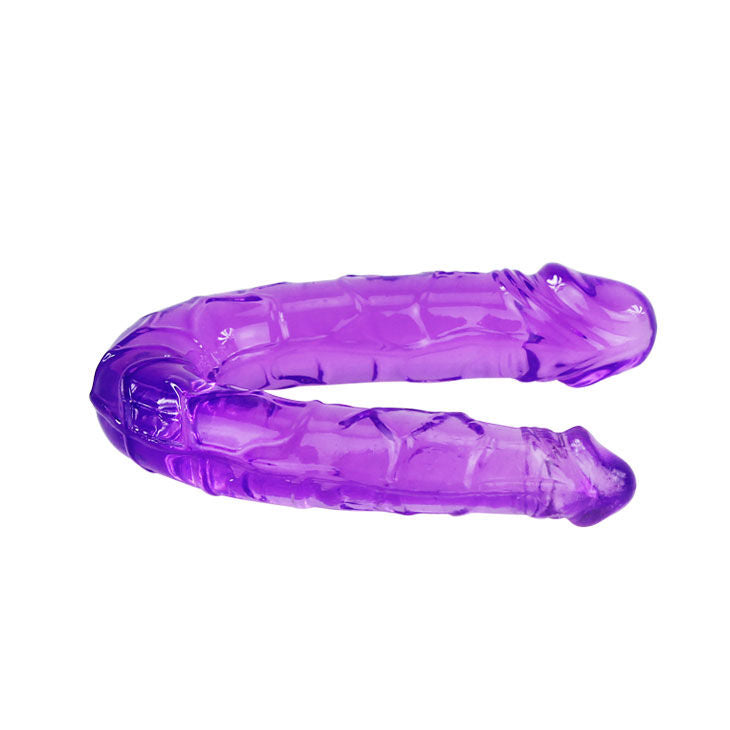 BAILE - DILDO DOBLE EN GELATINA FLEXIBLE COLOR LILA