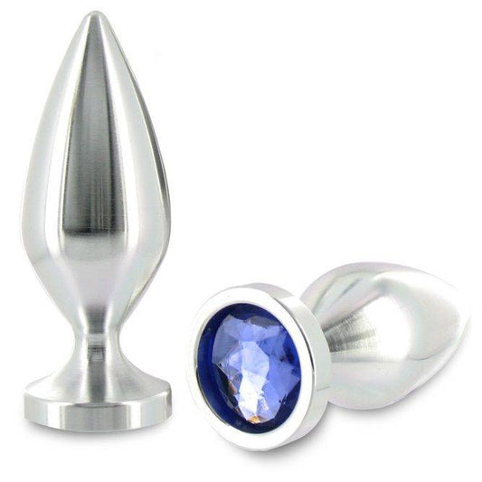 METAL HARD - PLUG ANAL ALIMINUM COR CRISTAL GRANDE 10,16CM - Toys "n" Us