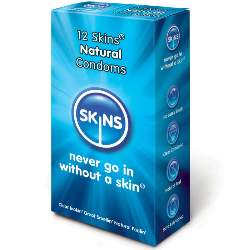 SKINS - PRESERVATIVO NATURAL PACOTE 12