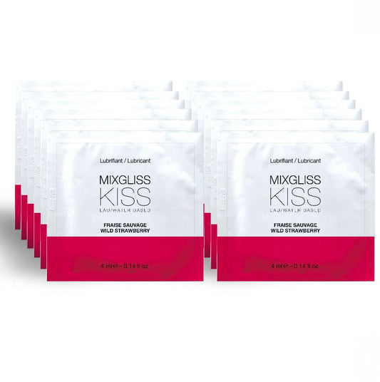 MIXGLISS - LUBRIFICANTE BASE DE GUA SABOR MORANGO 12 DOSE ÚNICA 4 ML - Toys "n" Us