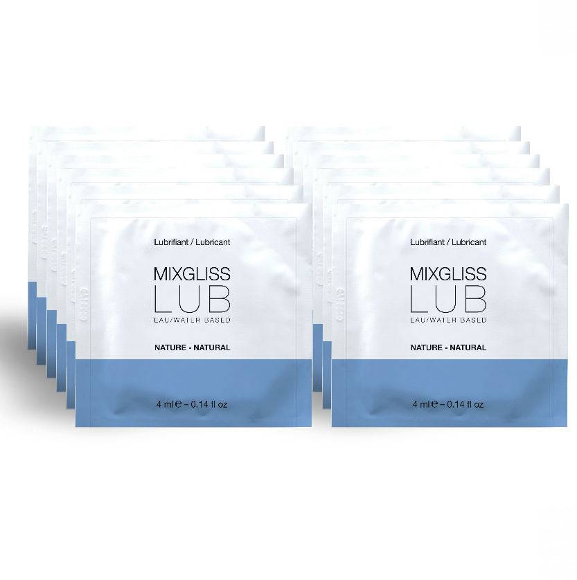 MIXGLISS - LUBRIFICANTE NATURAL BASE DE GUA 12 DOSE ÚNICA 4 ML - Toys "n" Us
