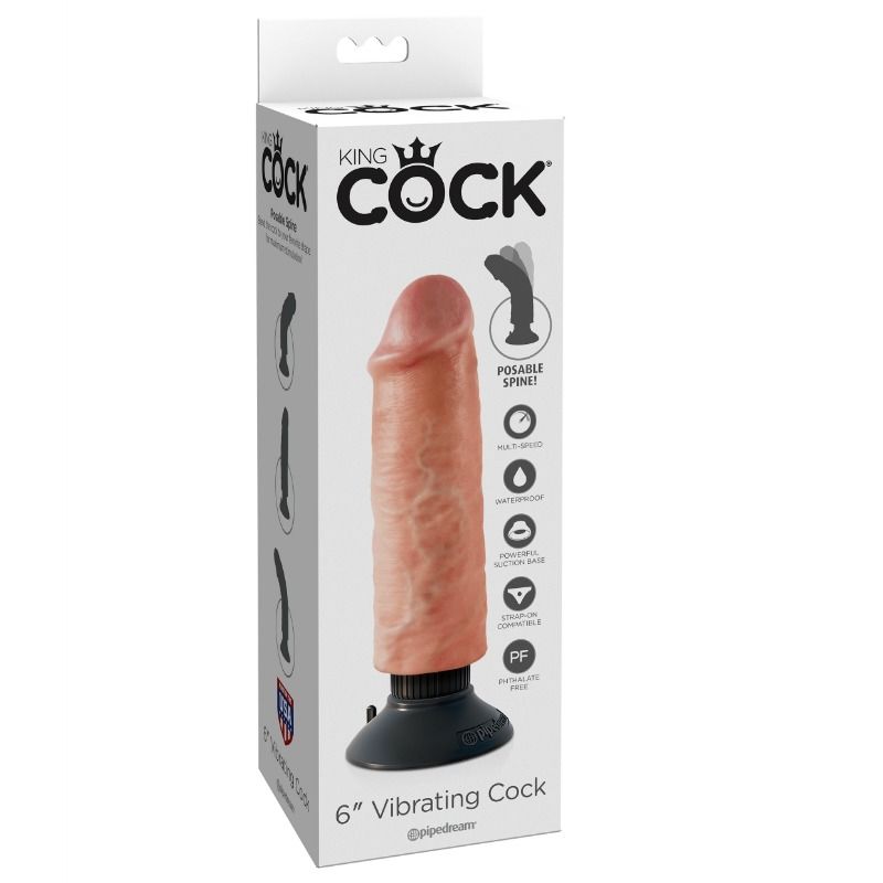 KING COCK - 15,24 CM DE PÊNIS VIBRANTE