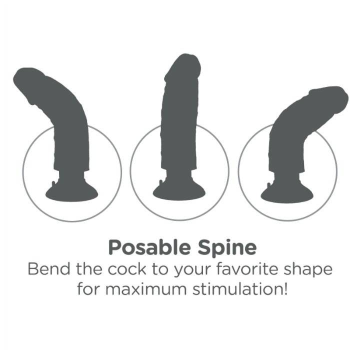 KING COCK - DILDO VIBRADOR COM TESTÍCULOS 17.78 CM NATURAL - Toys "n" Us