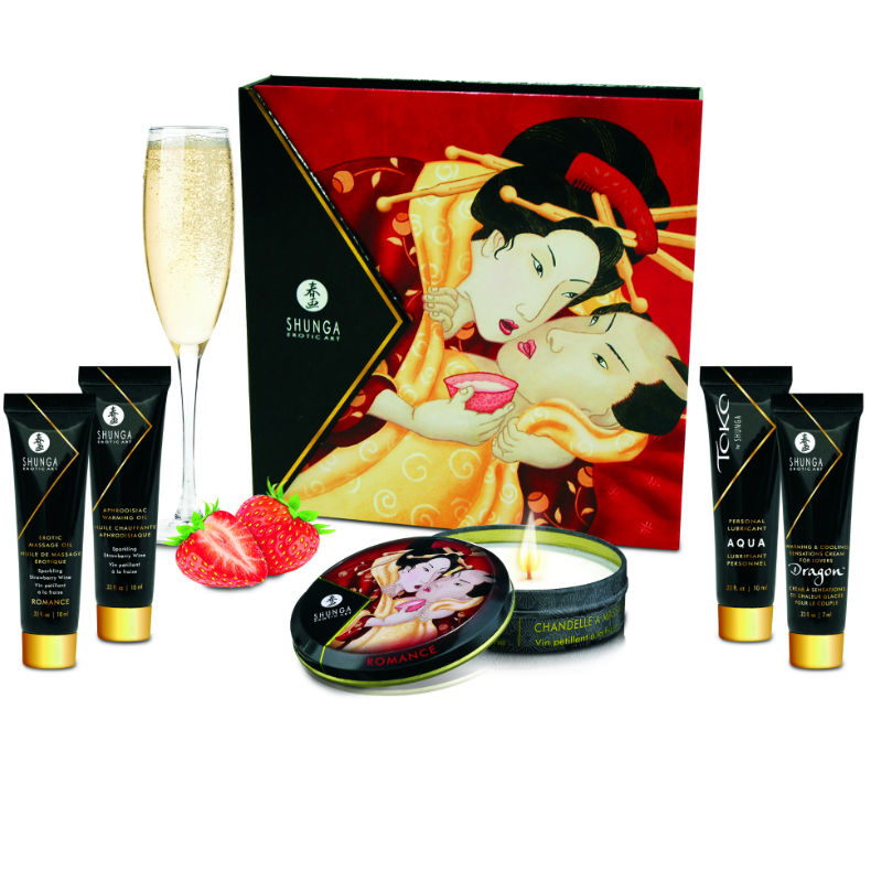 SHUNGA - KIT SECRETO DE MORANGOS E CAVA DE GEISHA