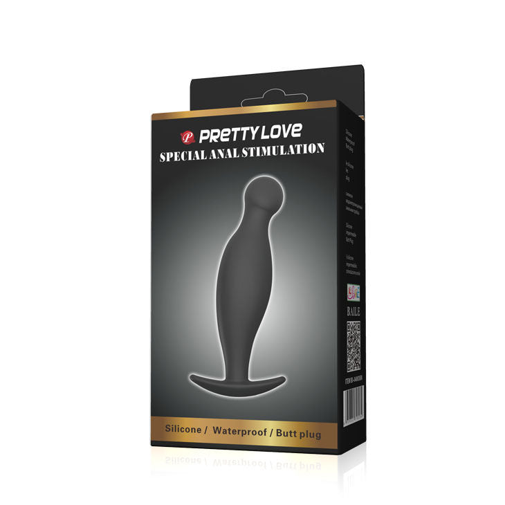 PRETTY LOVE - PLUG ANAL DE SILICONE 11,7 CM PRETO