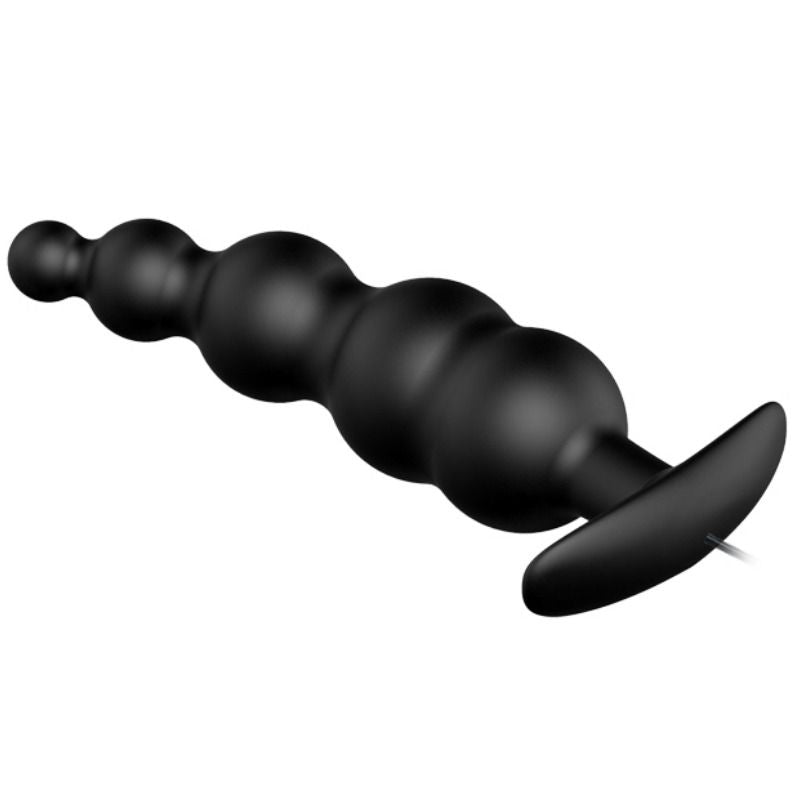 PRETTY LOVE - PLUG ANAL DE SILICONE COM ESTIMULAÇÃO EXTRA E 12 MODOS DE VIBRAÇÃO PRETO COM CONTROLE REMOTO
