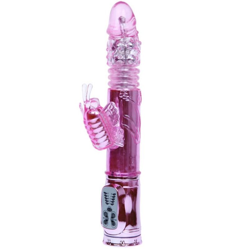 BAILE - RECHARGEABLE VIBRATOR WITH ROTATION AND PULSING BUTTERFLY STIMULATOR