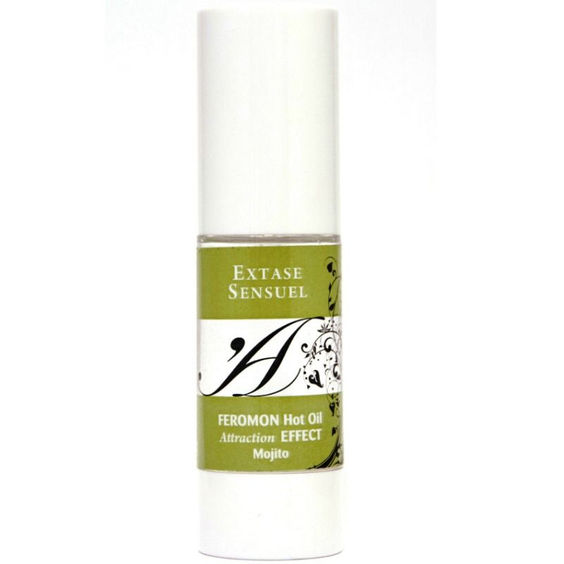 EXTASE SENSUAL - ÓLEO DE MASSAGEM COM EFEITO CALOR E FEROMONAS DE MOJITO 30 ML