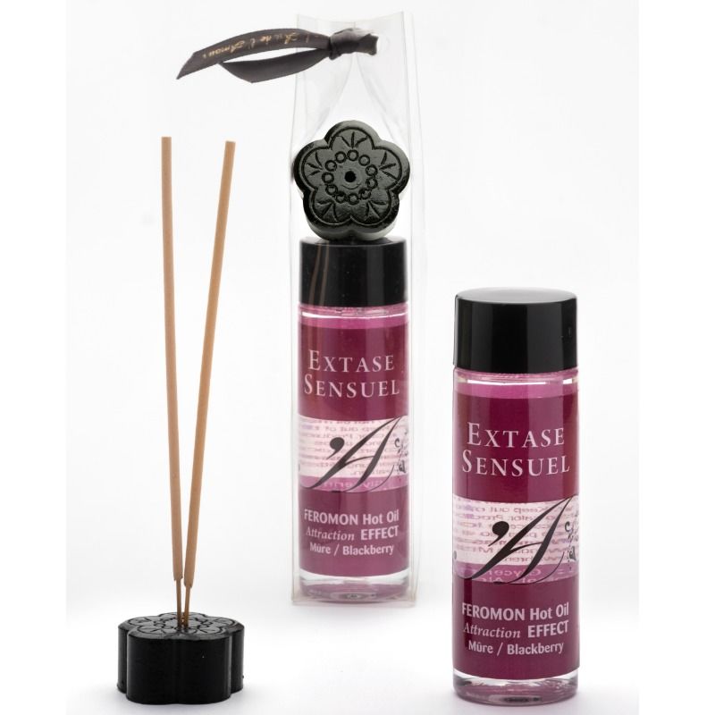 EXTASE SENSUAL - ÓLEO DE MASSAGEM COM EFEITO DE AQUECIMENTO E FEROMONAS DE AMORA 100 ML