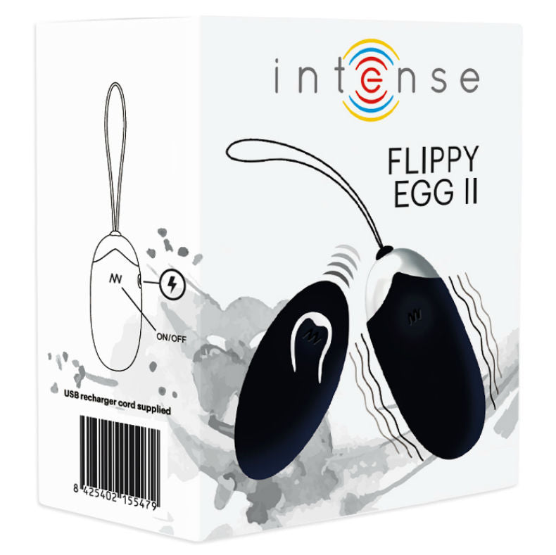 INTENSO - FLIPPY II OVO VIBRANTE COM CONTROLE REMOTO PRETO