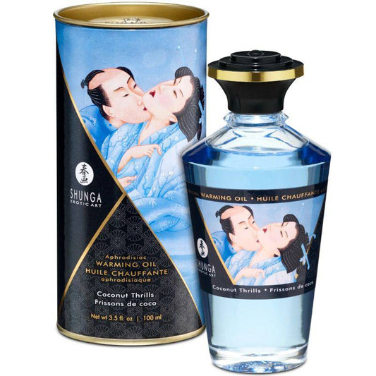 SHUNGA - ÓLEO DE MASSAGEM COM EFEITO CALOR SABOR DE COCO 100 ML - Toys "n" Us