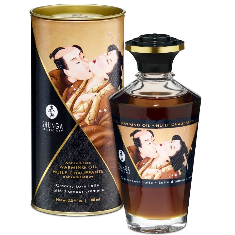 SHUNGA - ÓLEO DE MASSAGEM COM EFEITO CALOR E SABOR CAFÉ 100 ML