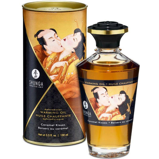 SHUNGA - ÓLEO DE MASSAGEM COM EFEITO CALOR SABOR CARAMELO 100 ML - Toys "n" Us