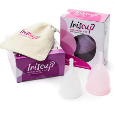 IRISCUP - COPO GRANDE ROSA PARA O MÊS + SACO ESTERILIZADOR GRÁTIS