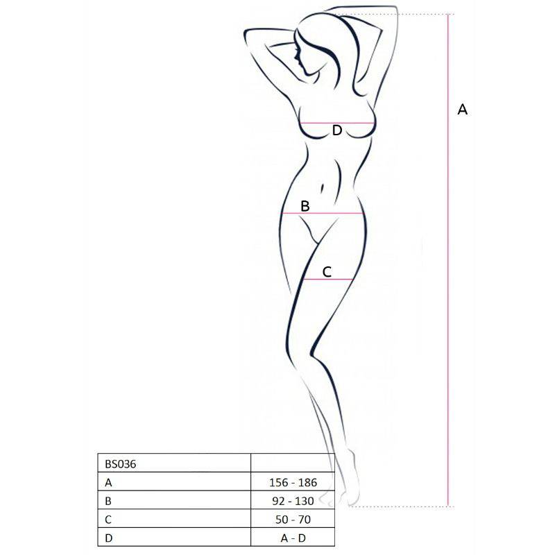 PASSION - MULHER BS036 BODYSTOCK BRANCO TAMANHO ÚNICO - Toys "n" Us