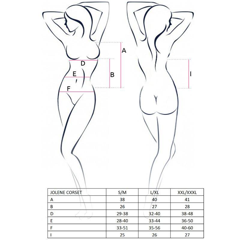 PASIÓN - MUJER JOLENE CORSÉ NEGRO TALLA L/XL