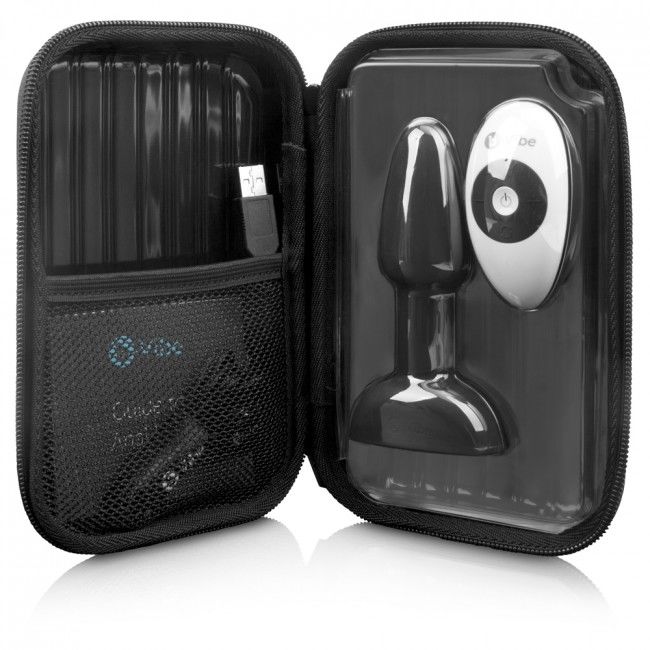 B-VIBE - PLUG ANAL COM CONTROLE REMOTO RIMMING PETITE PRETO