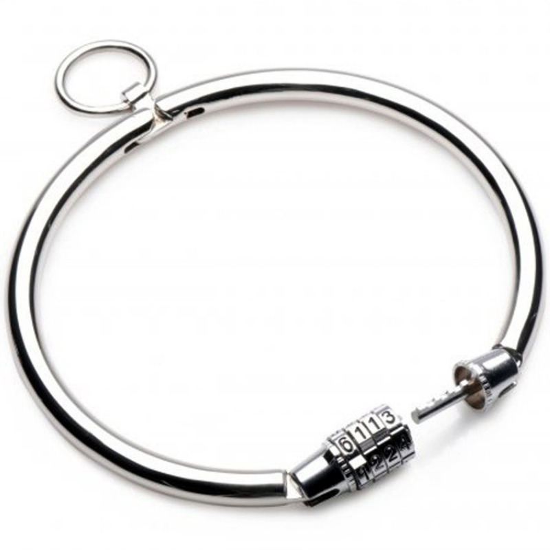 METAL HARD - COLAR DE METAL COM FECHO COMBINADO 13,5 CM