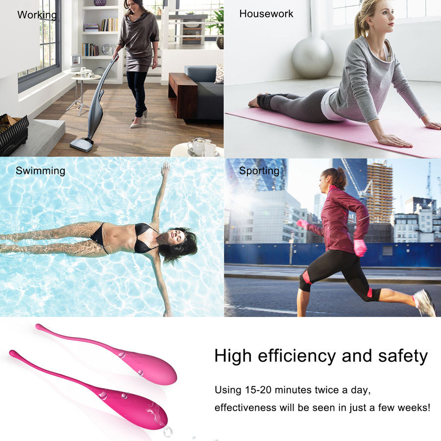 LESLIE - SET DE ENTRENAMIENTO DE MÚSCULOS PÉLVICOS KEGEL FIT 6 PESAS
