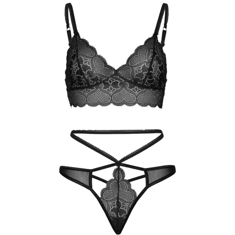 LEG AVENUE - CONJUNTO DE 2 PEÇAS STRAPPY CUT G STRING M/G