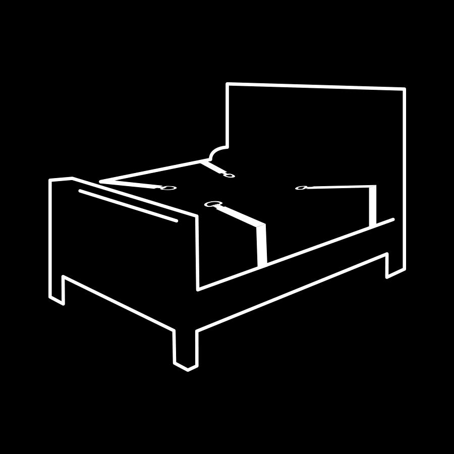 FETICHE SUBMISSIVO - CONJUNTO DE ALGEMAS E LAÇOS COM FORRO DE NOPRENE
