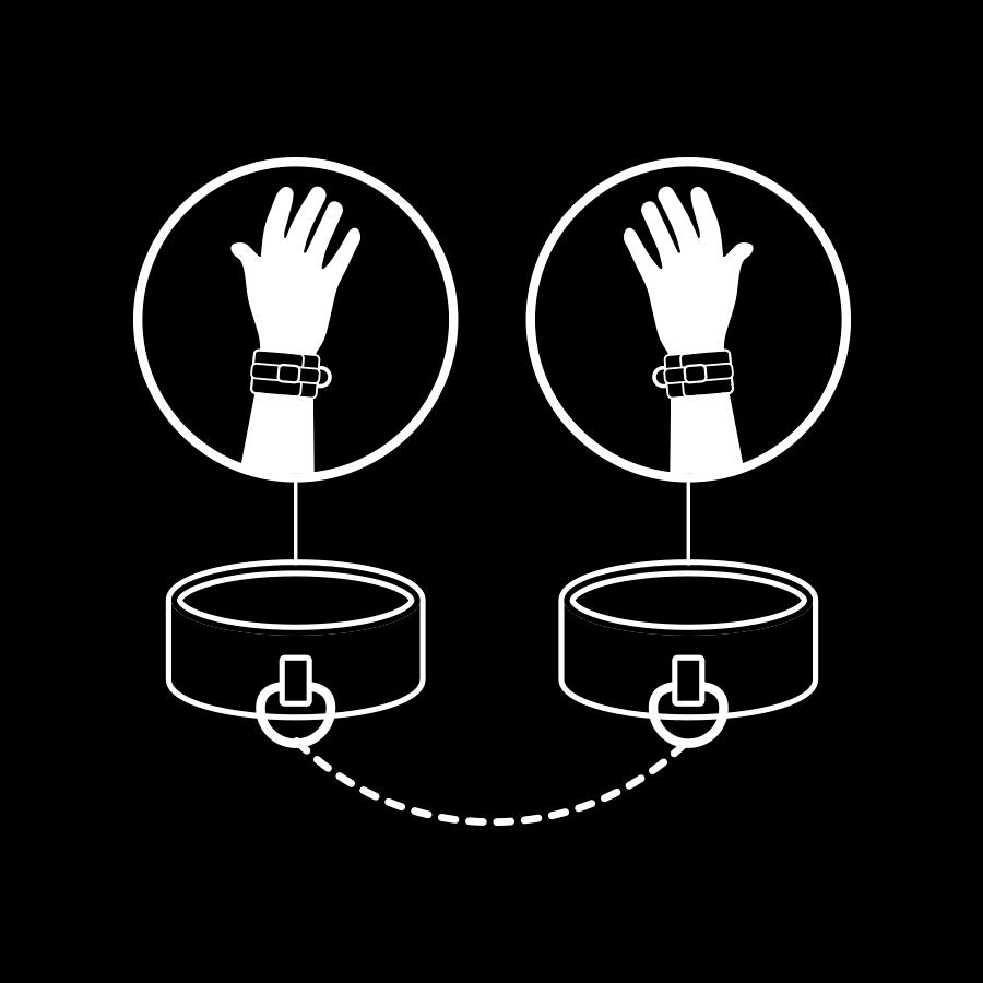FETISH SUBMISSIVE - ESPOSAS DE CUERO VEGANO CON FORRO DE NOPRENE