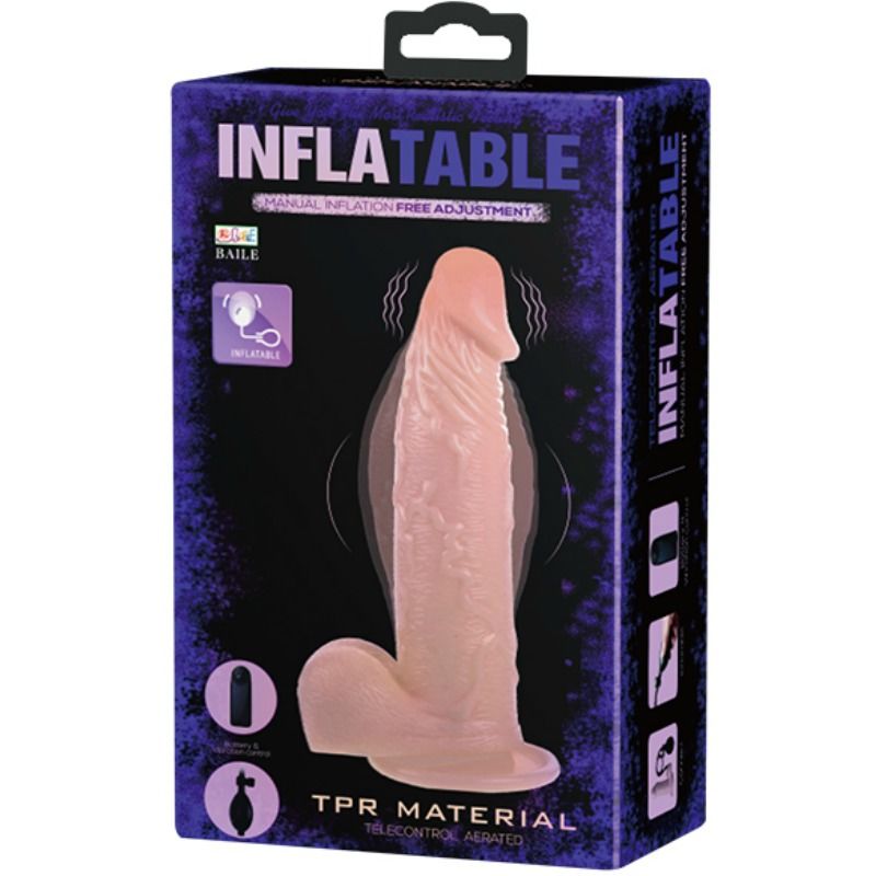 BAILE - DILDO REALÍSTICO INFLÁVEL E VIBRATÓRIO