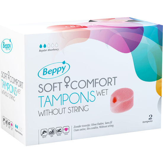 BEPPY - TAMPÕES SUAVE E CONFORTÁVEIS ÚMIDOS 2 UNIDADES