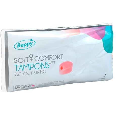 BEPPY - TAMPÕES SUAVE E CONFORTÁVEIS ÚMIDOS 4 UNIDADES