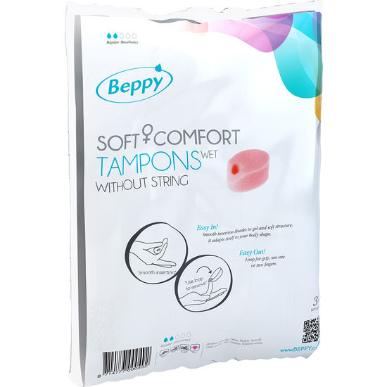 BEPPY - ABSORVENTES INTERNOS SUAVE E CONFORTÁVEL ÚMIDOS 30 UNIDADES