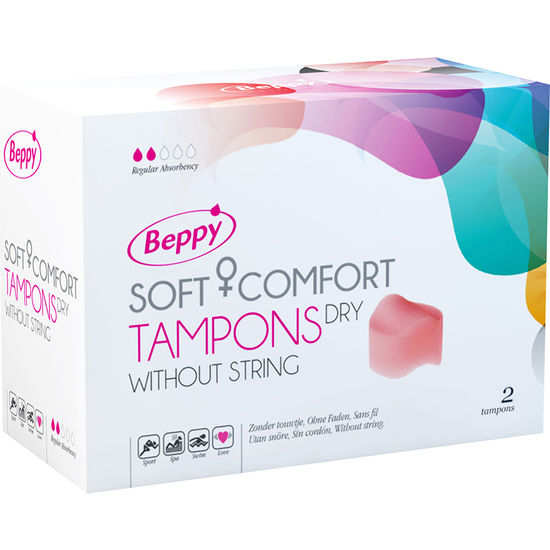 BEPPY - ABSORVENTES INTERNOS SUAVE E CONFORTÁVEL SECOS 2 UNIDADES