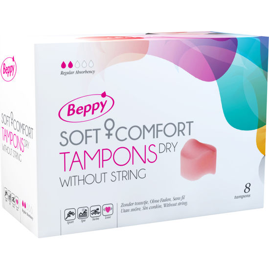 BEPPY - ABSORVENTES INTERNOS SUAVE E CONFORTÁVEL SECOS 8 UNIDADES