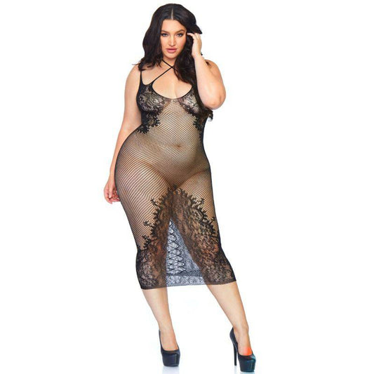 LEG AVENUE - VESTIDO HALTER COM ALÇA DUPLA 1X-2X