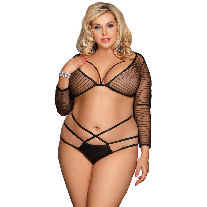 SUBBLIME - CONJUNTO DE TOP E CALCINHA QUEEN PLUS COM ALÇAS