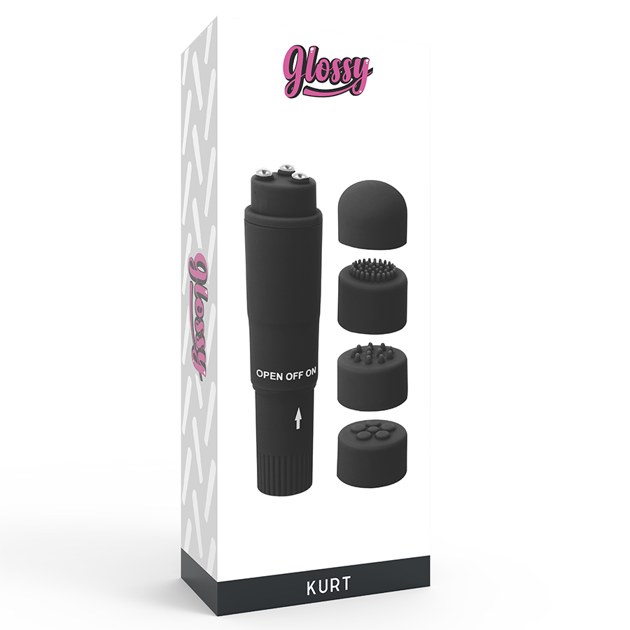 GLOSSY - MASAJEADOR DE BOLSILLO KURT NEGRO