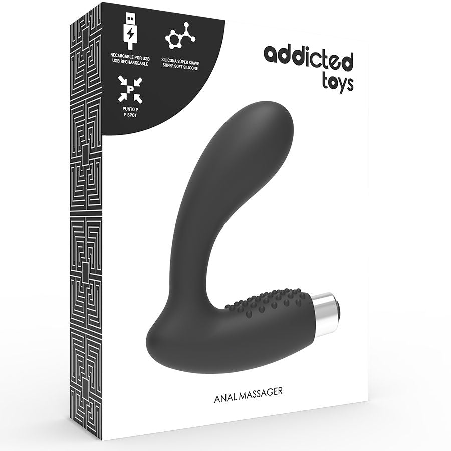 ADDICTED TOYS - VIBRADOR PROSTÁTICO RECARGABLE MODELO 5 - NEGRO