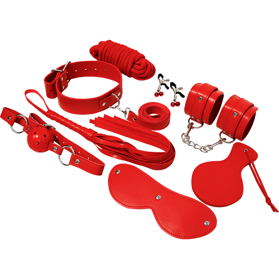 EXPERIÊNCIA - KIT BDSM FETICHE SÉRIE VERMELHA