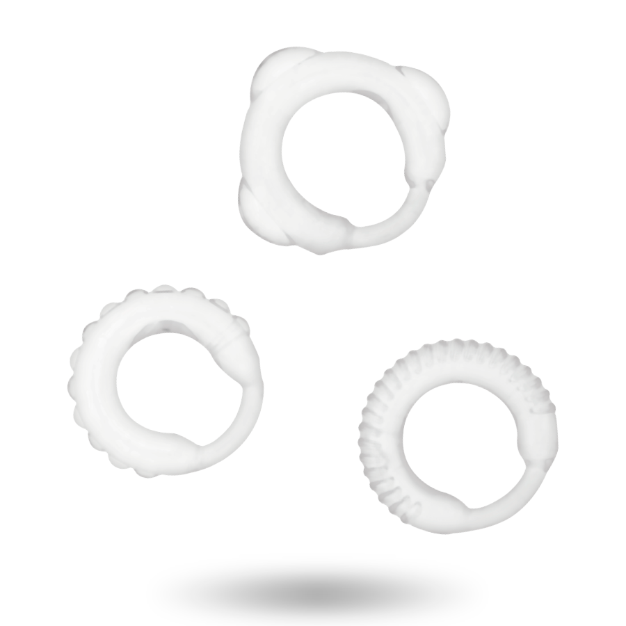 ADDICTED TOYS - CONJUNTO DE ANÉIS C TRANSPARENTES