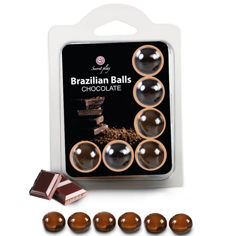 SECRETPLAY - CONJUNTO 6 BOLINHAS BRASILEIRAS DE CHOCOLATE