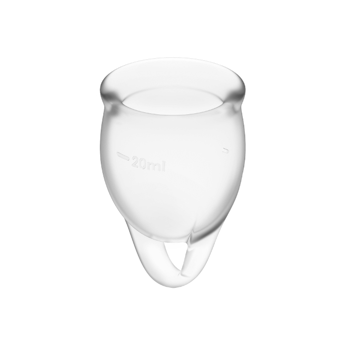 SATISFYER - SINTA-SE CONFIDENTE COPO MENSTRUAL TRANSPARENTE 15 + 20 ML