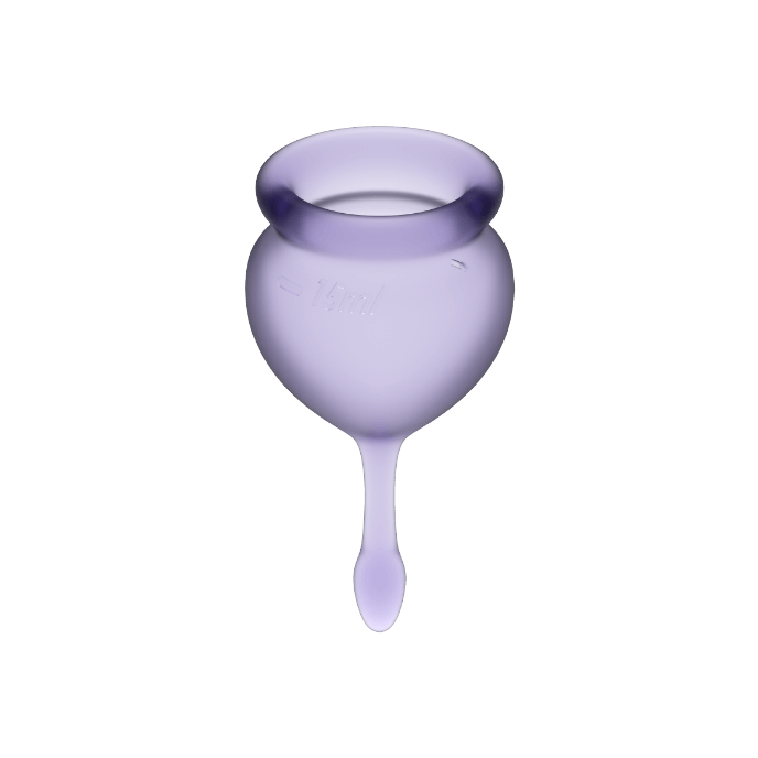 SATISFYER - COPO MENSTRUAL FEEL GOOD ROXO 15 + 20 ML