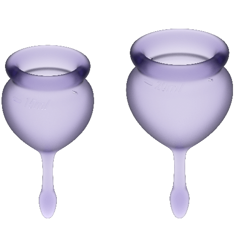 SATISFYER - COPO MENSTRUAL FEEL GOOD ROXO 15 + 20 ML