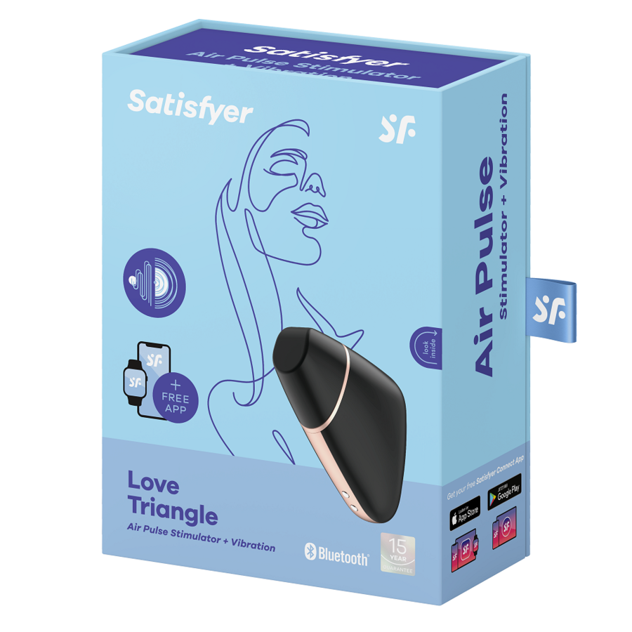 SATISFYER - ESTIMULADOR E VIBRADOR LOVE TRIANGLE AIR PULSE BRANCO