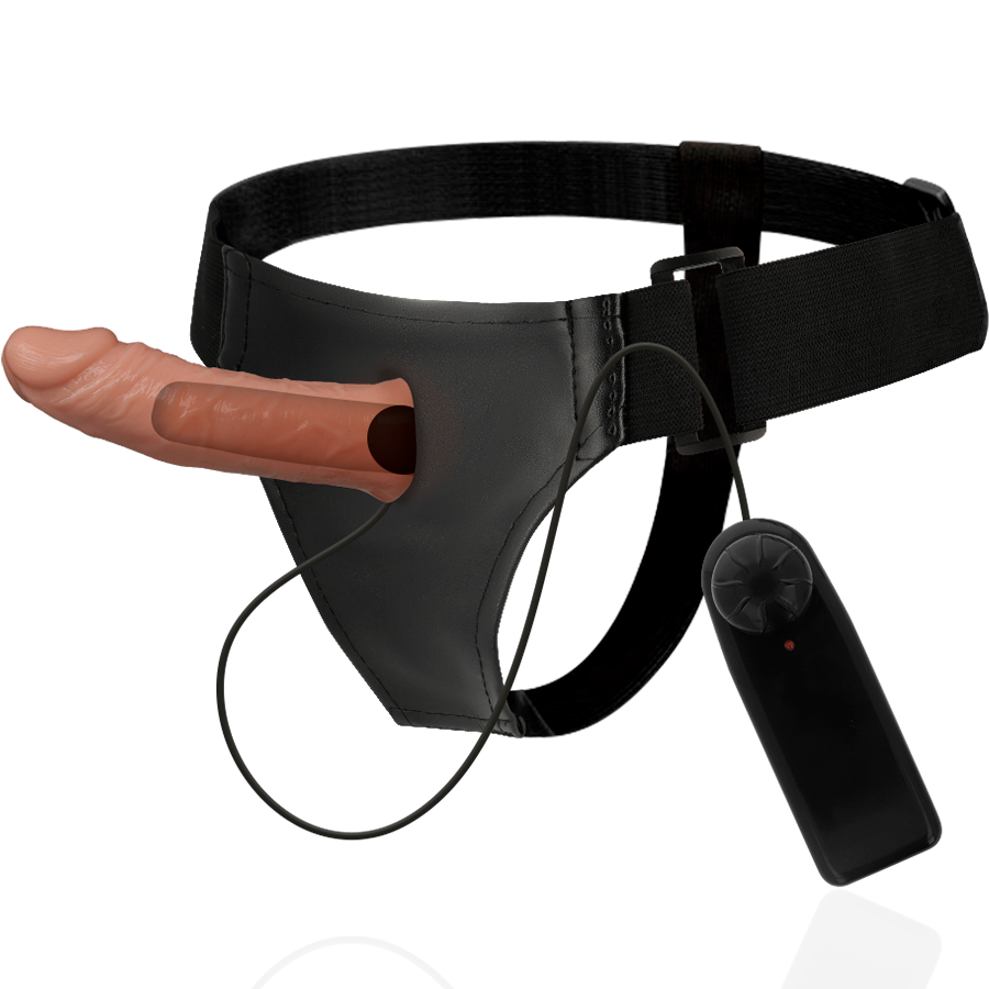 ARNÊS ATRAÇÃO - RNES HOLLOW BENNY COM VIBRADOR 15 CM -O- 4,5 CM