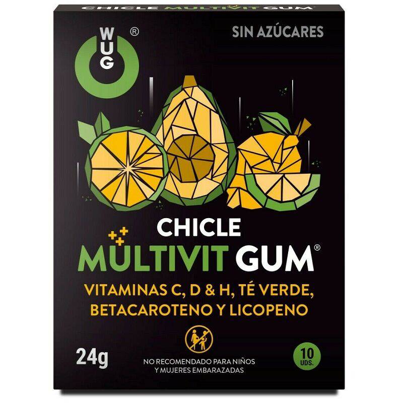 WUG GUM - MULTIVIT VITAMIN C, H, D, BETA-CAROTENE, LYCOPENE AND GREEN TEA 10 UNITS - Toys "n" Us