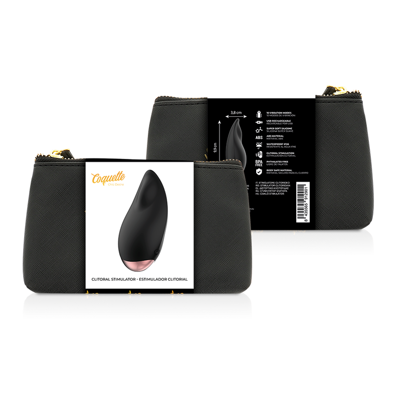 COQUETTE CHIC DESIRE - ESTIMULADOR CLÍTORIAL GOTA NEGRO/DORADA