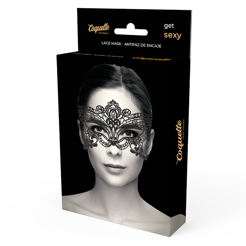 COQUETTE CHIC DESIRE - MÁSCARA DE RENDA PRETA
