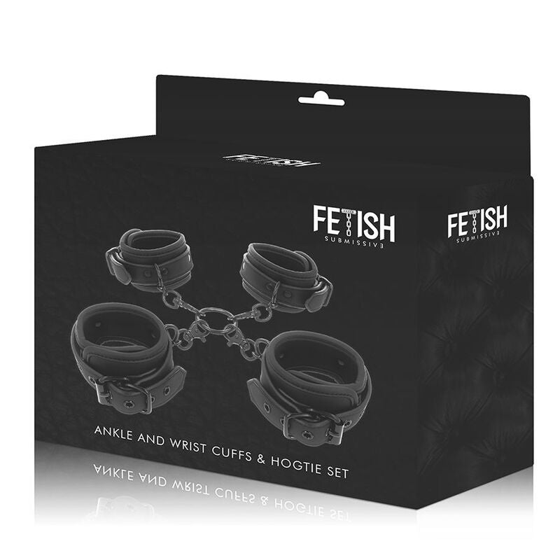FETICHE SUBMISSIVO - CONJUNTO DE ALGEMAS DE MÃO E TORNOZELO COM FORRO DE NOPRENE